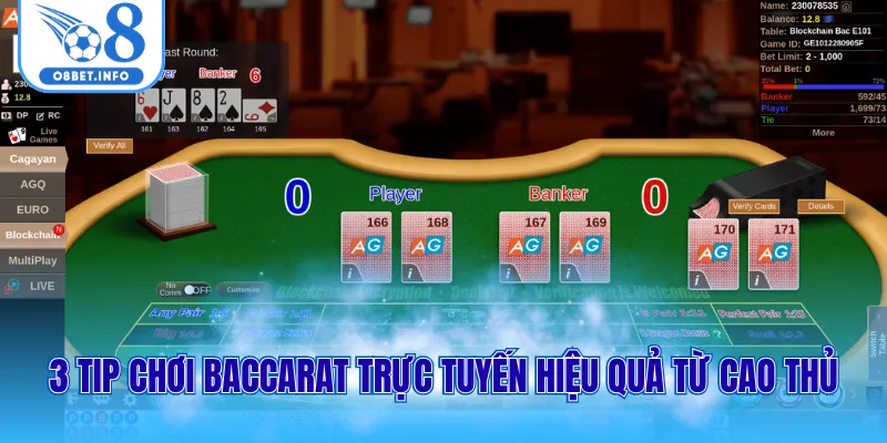 3 tip chơi Baccarat trực tuyến hiệu quả từ cao thủ