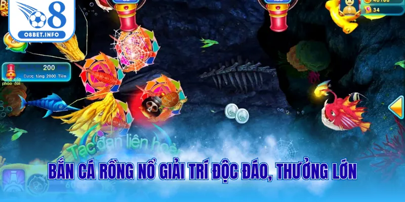 Bắn cá Rồng Nổ giải trí độc đáo, thưởng lớn