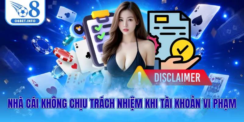 Nhà cái không chịu trách nhiệm khi tài khoản vi phạm